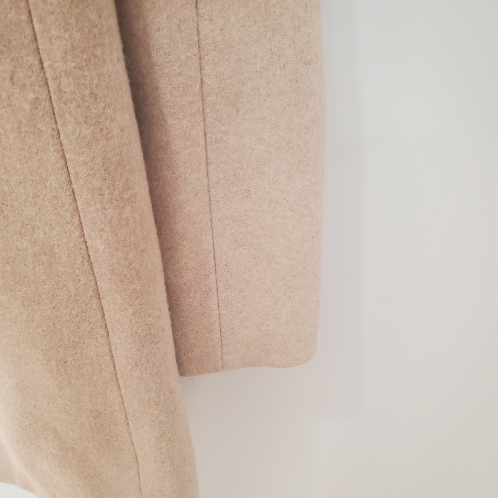 J. Crew Wool Blend Tan City Coat Size 2 Academia Style - Picture 6 of 15